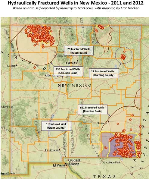 Image result for map of fracking sites in new mexico